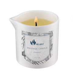 MELONY Coconut massage candle in 8oz jar for luxurious skin nourishment