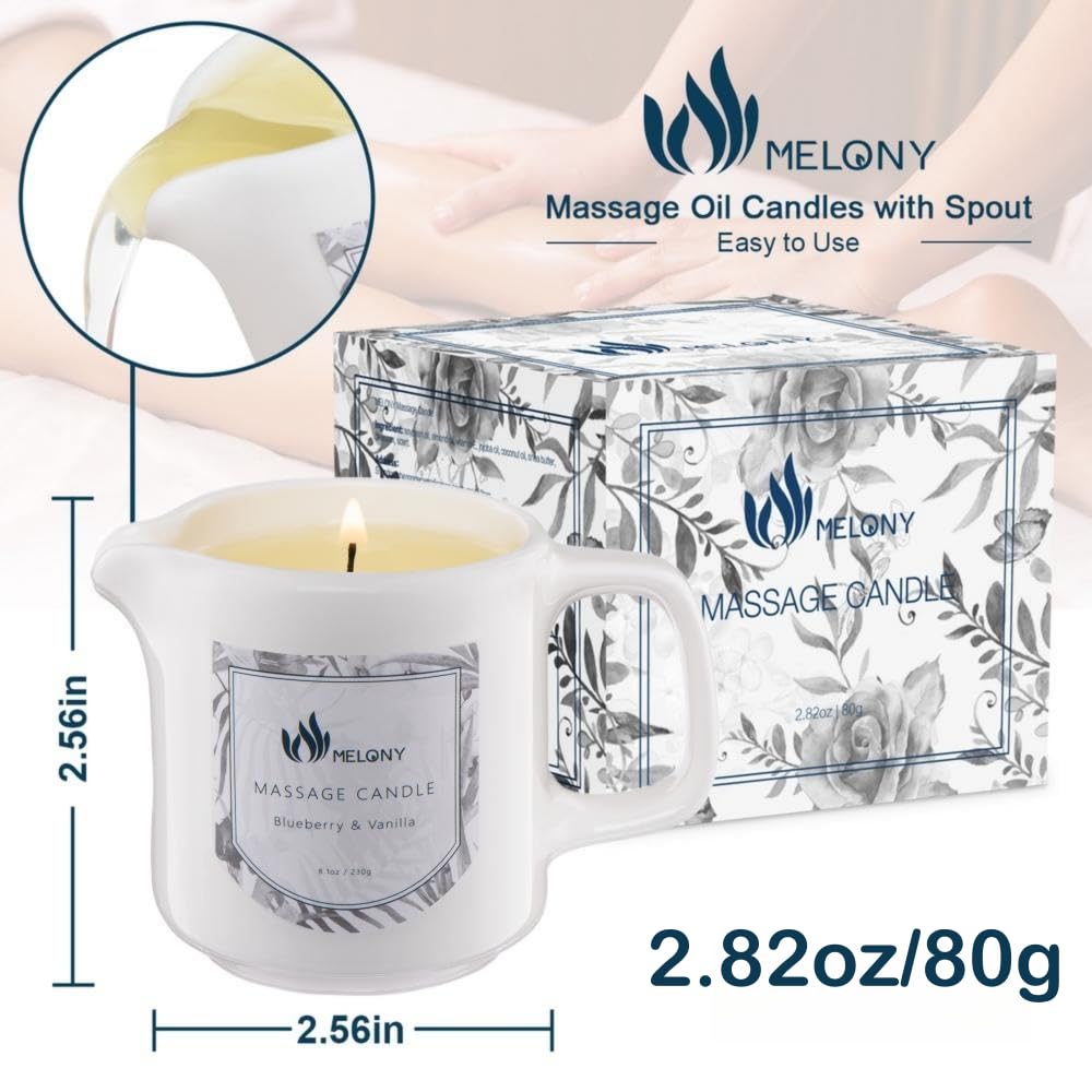 Melony vanilla-bean accent conveys luxurious scent for aromatherapy sessions.