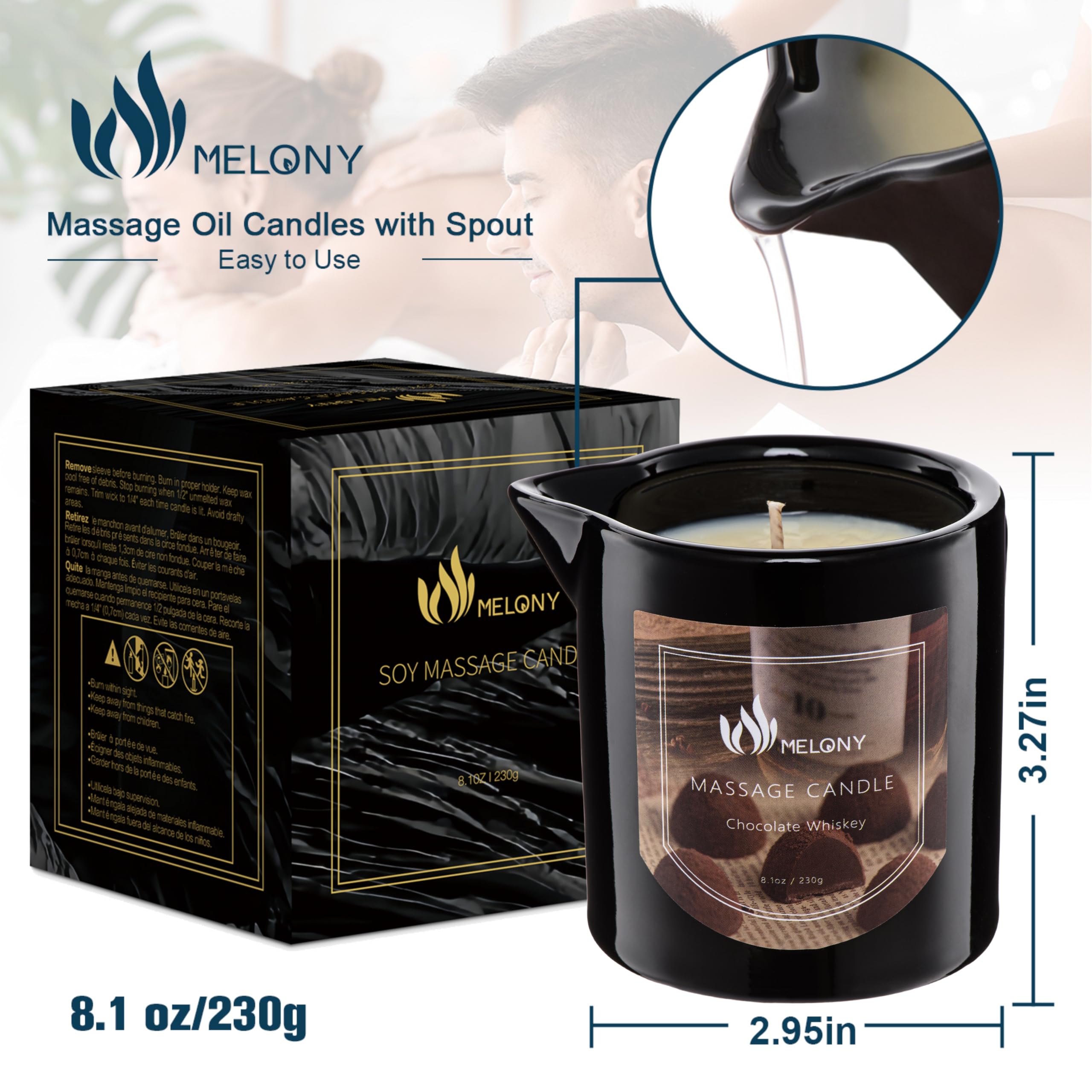 Melony wax-closeup reveals natural texture and silky glide.