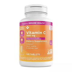 Member's Mark Vitamin C 1000 mg bottle front with rosehips and citrus bioflavonoids for daily antioxidant support