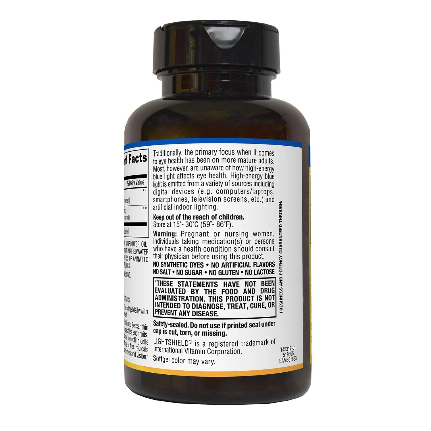 Members Mark bottle label highlights gluten-free and non-GMO features for discerning shoppers