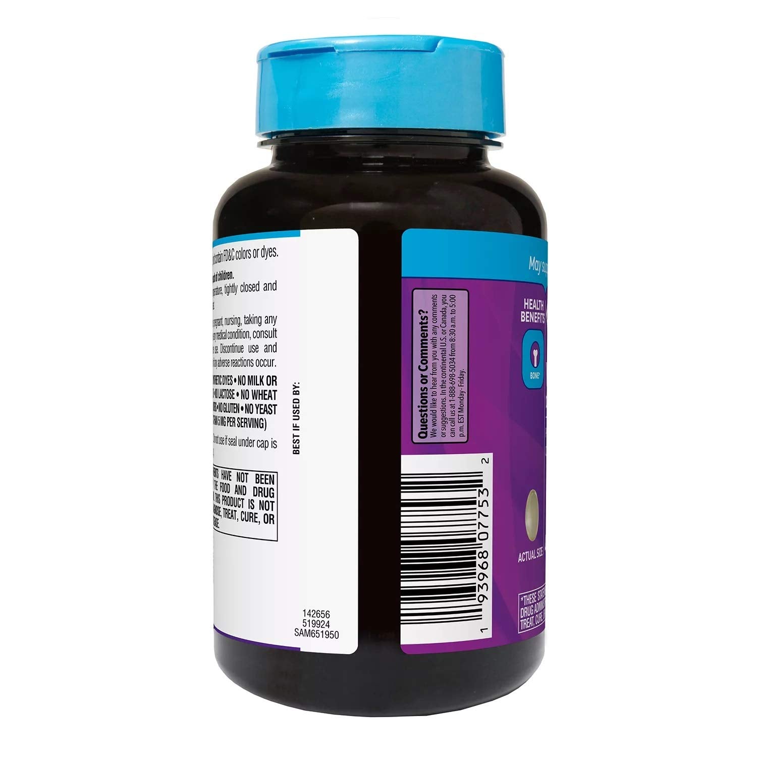 Member's Mark Vitamin D3 bottle label highlights 2000 IU per softgel.