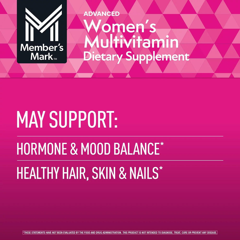 Members Mark multivitamin tablets support daily energy as part of morning routine.
