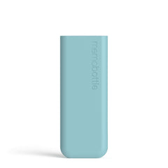 Memobottle SLIM silicone sleeve Sea Mist, back view showing protective edge.