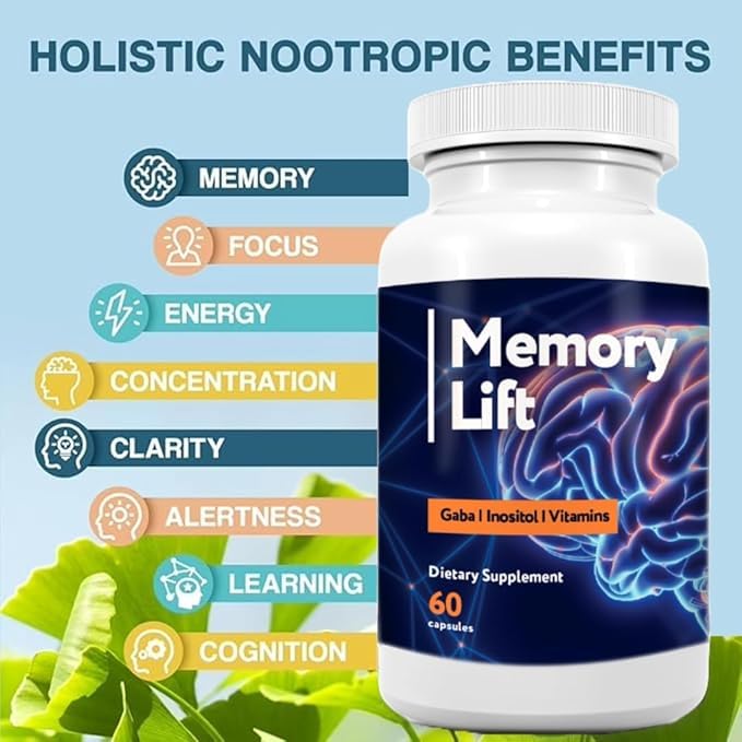 Memory Lift Pro capsules close-up highlighting GABA and inositol blend