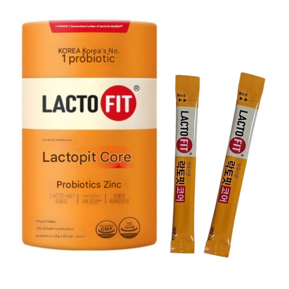 MENBLY Lacto-Fit Core 60 sticks packaging highlights convenient daily probiotic packets