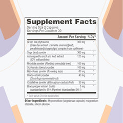 MenoRescue capsules close-up highlighting natural ingredients for hot flash relief