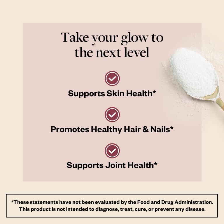 Scoop close-up for a daily collagen boost for hair and nails