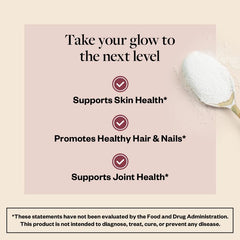 Scoop close-up for a daily collagen boost for hair and nails
