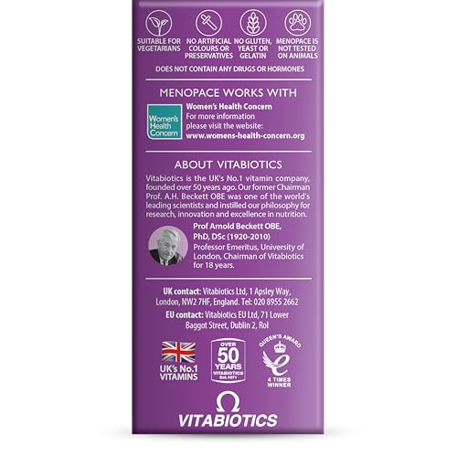 Menopace Plus Active Botanical packaging label signaling menopause support