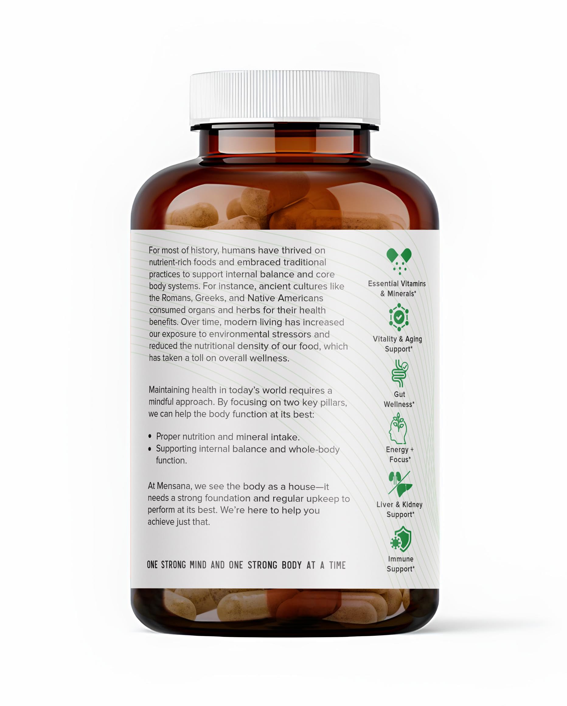 Herbs blend image highlights cilantro and chlorella as natural binders