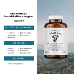 MENSANA ingredients panel shows organ blend for nutrient-dense mineral support
