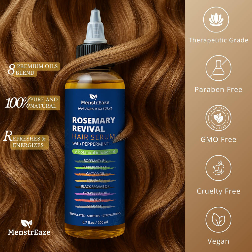 MenstrEaze 200ml bottle size for extended use.