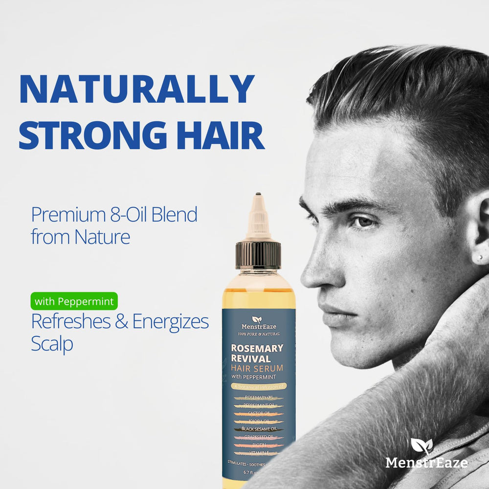 MenstrEaze dandruff-relief for a calmer scalp.