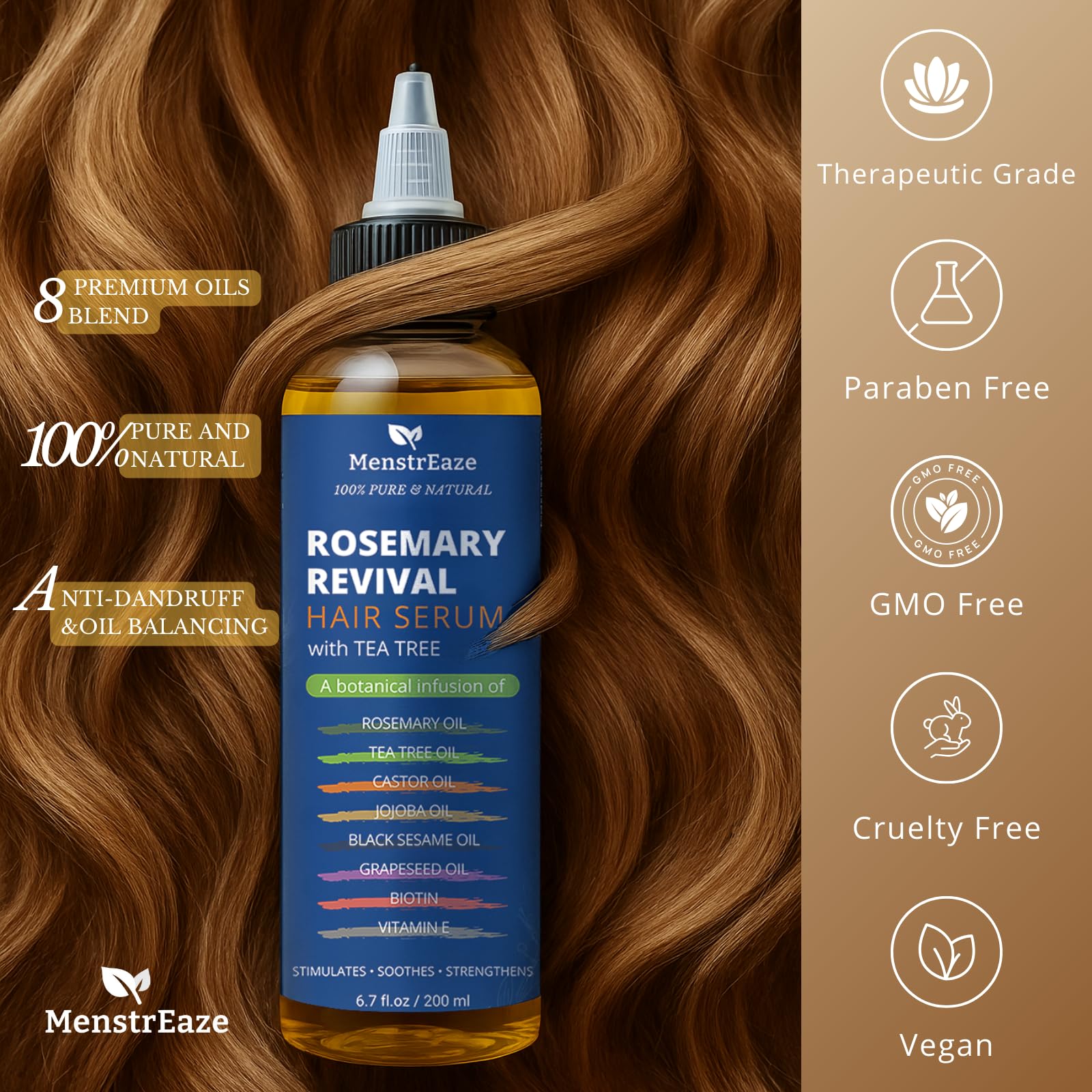 MenstrEaze fast-absorbing formula leaves non-greasy finish for daily use