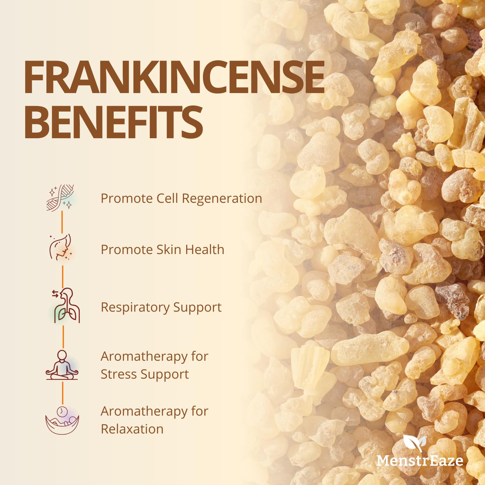 MenstrEaze frankincense candle-making setup with essential oil.