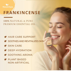 MenstrEaze frankincense diffuser scene for grounding aromatherapy.