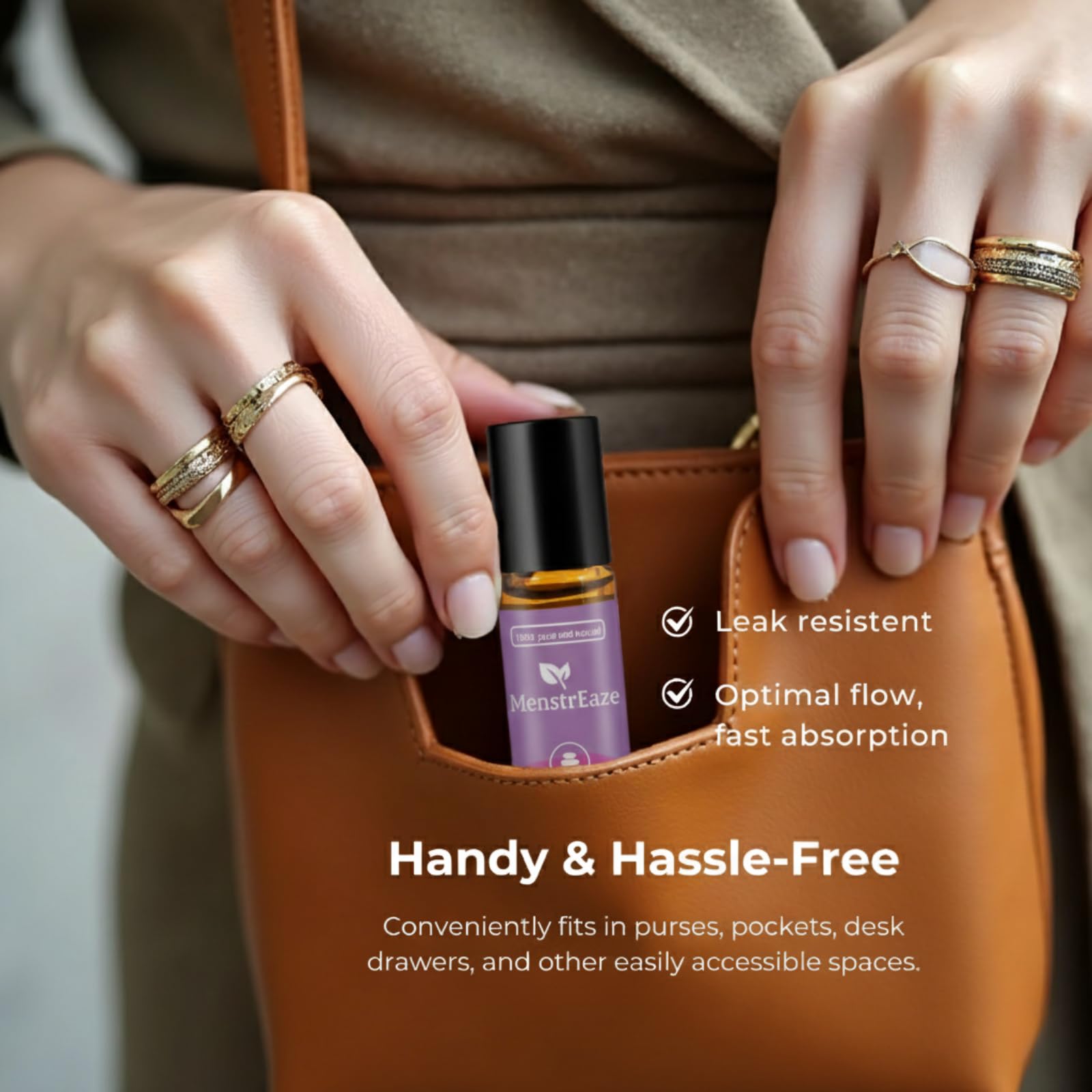 Gift-ready packaging of MenstrEaze Calm Roll-On as a thoughtful self-care present.