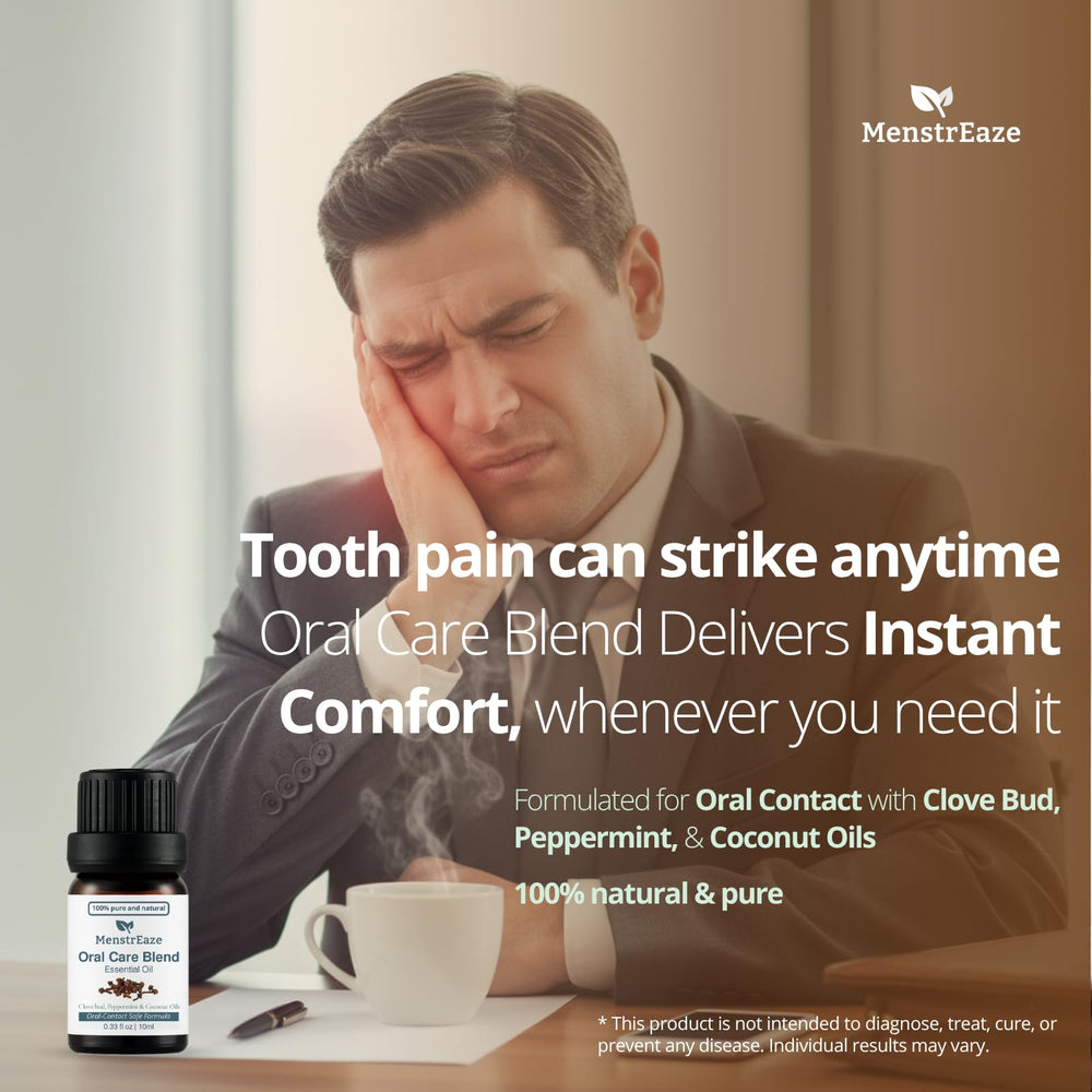 Demonstration of one-drop application for quick toothache and freshness relief