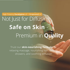 MenstrEaze eucalyptus oil diffuser image highlights crisp scent for focus and calm.