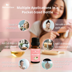 MenstrEaze Jasmine oil on skin provides hydration and a gentle glow.