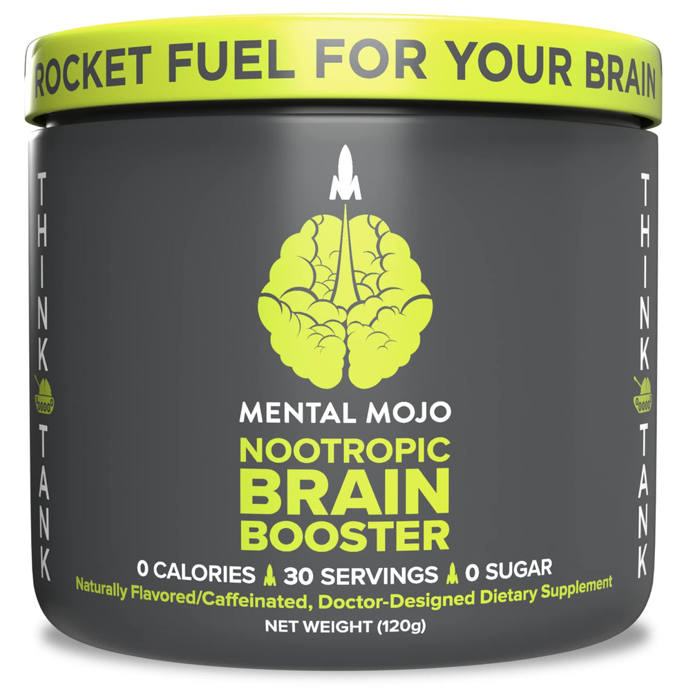 Mental Mojo bottle with kiwi strawberry flavor for focus and energy