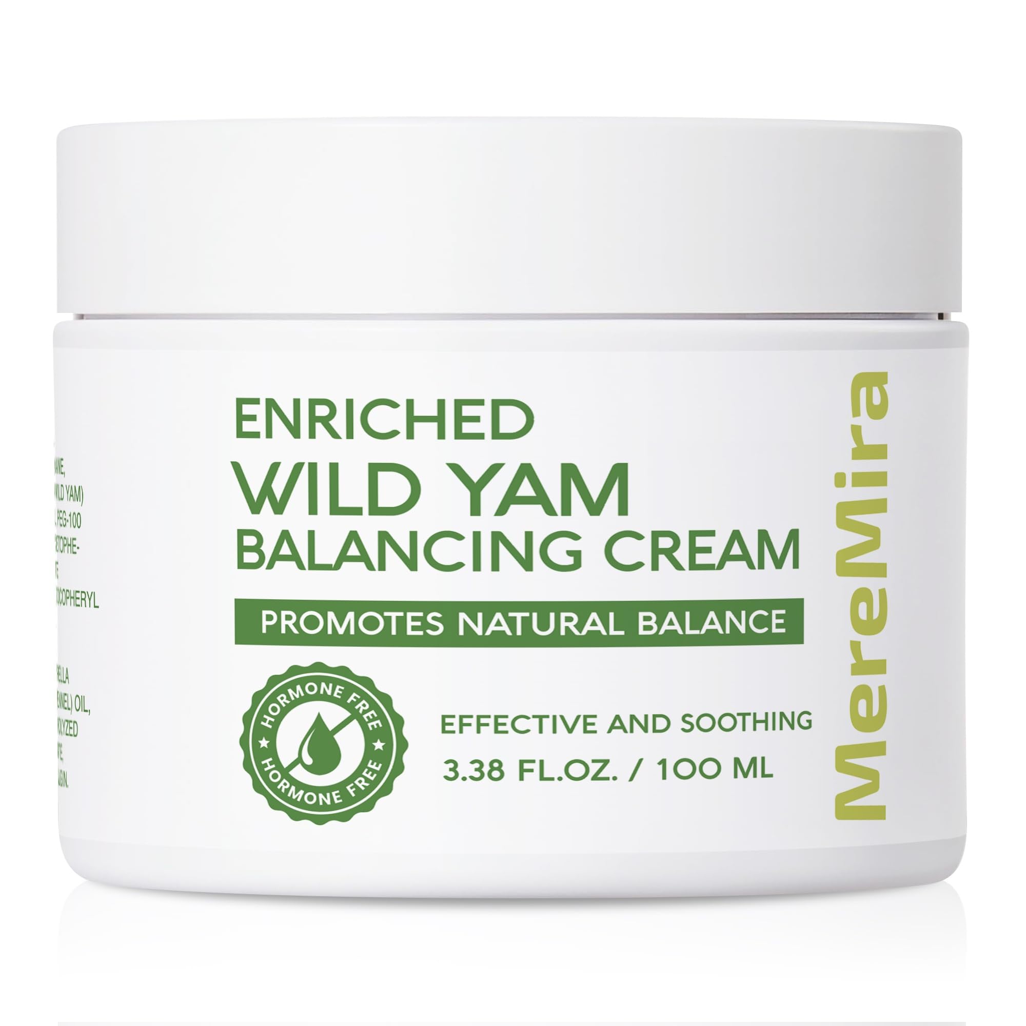 MereMira Wild Yam Cream bottle for daily hormone balance support