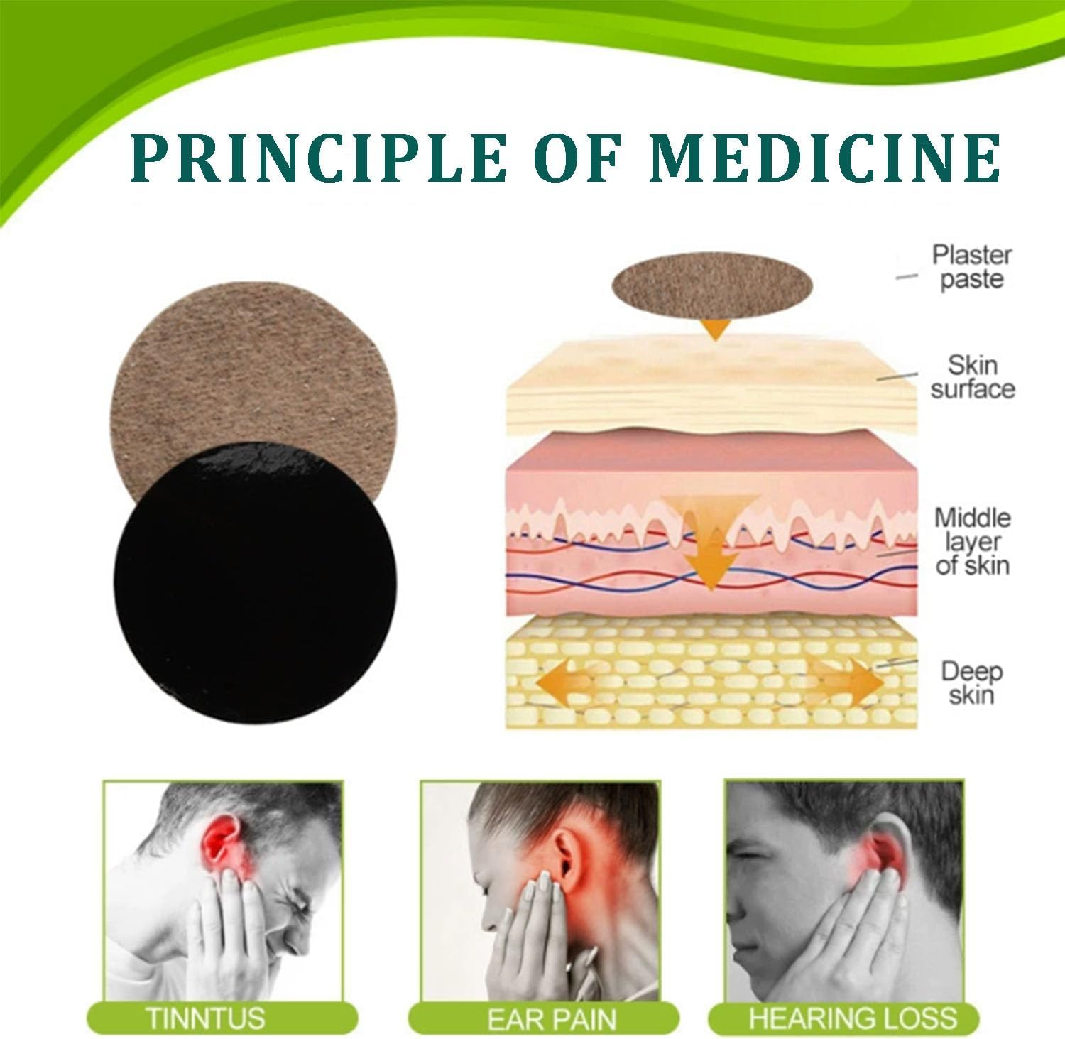 Applied under the ear for discreet, on-the-go relief with Mesayra patches