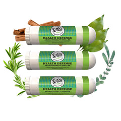 mEssentials Wild Essentials health defense inhalers in a compact three-pack for on-the-go aromatherapy.