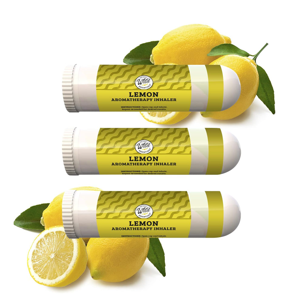 mEssentials Wild Essentials lemon inhaler front view for on-the-go energy.