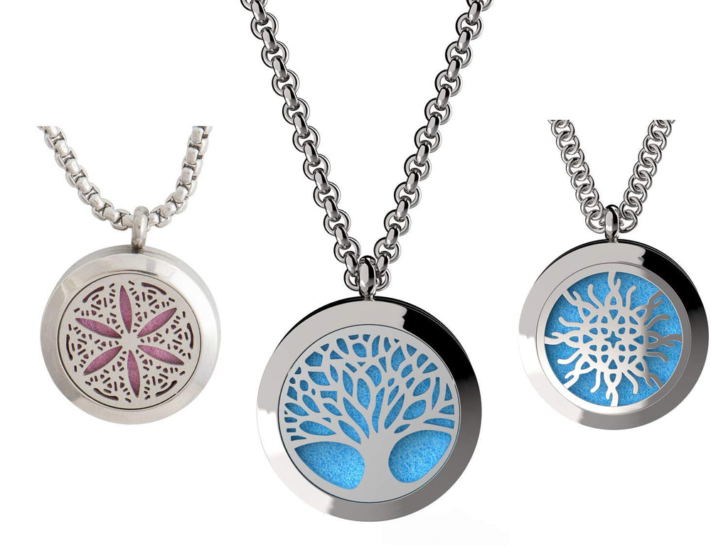 mEssentials Wild Essentials tree of life pendant on chain for on-the-go aromatherapy
