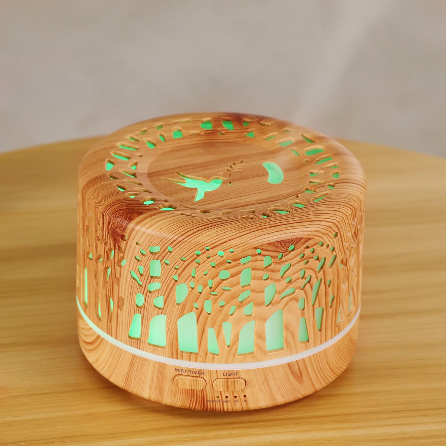 Messentials Wild Essentials wood-carved side diffuser, elegant design for living spaces