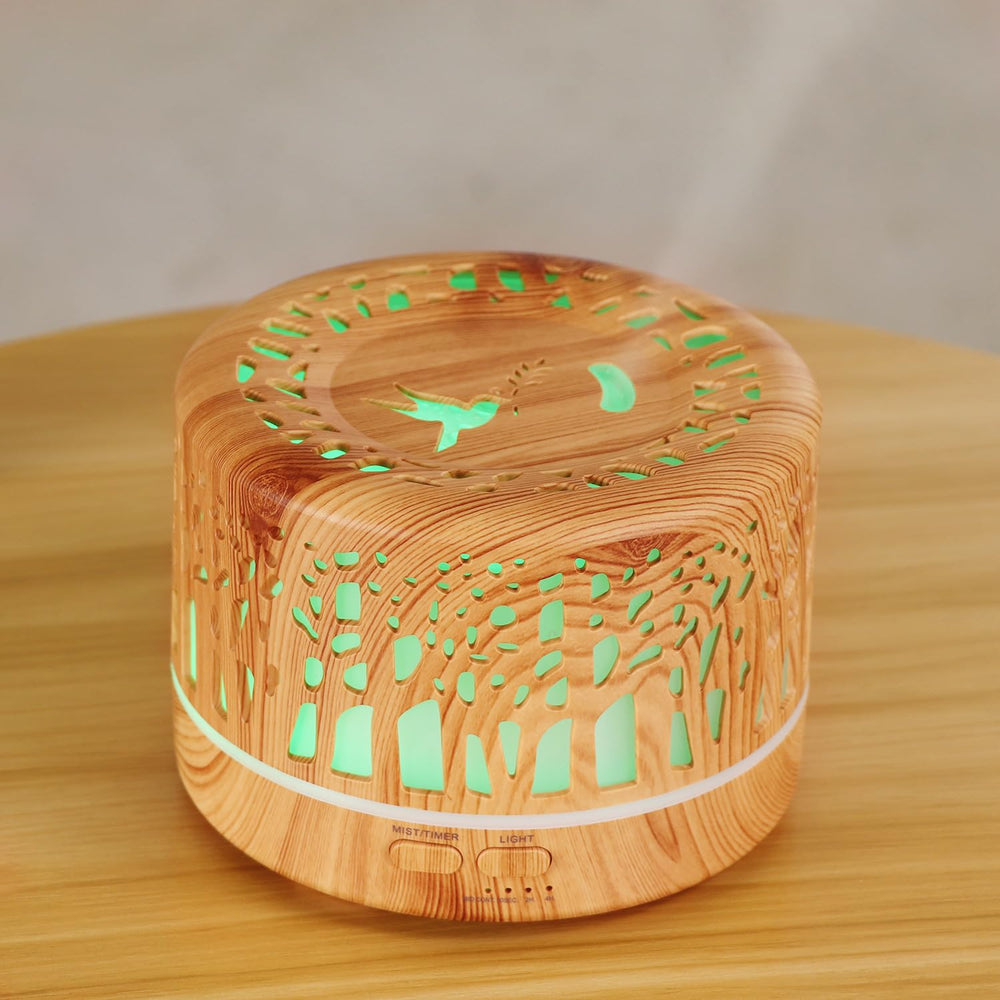 Messentials Wild Essentials wood-carved side diffuser, elegant design for living spaces