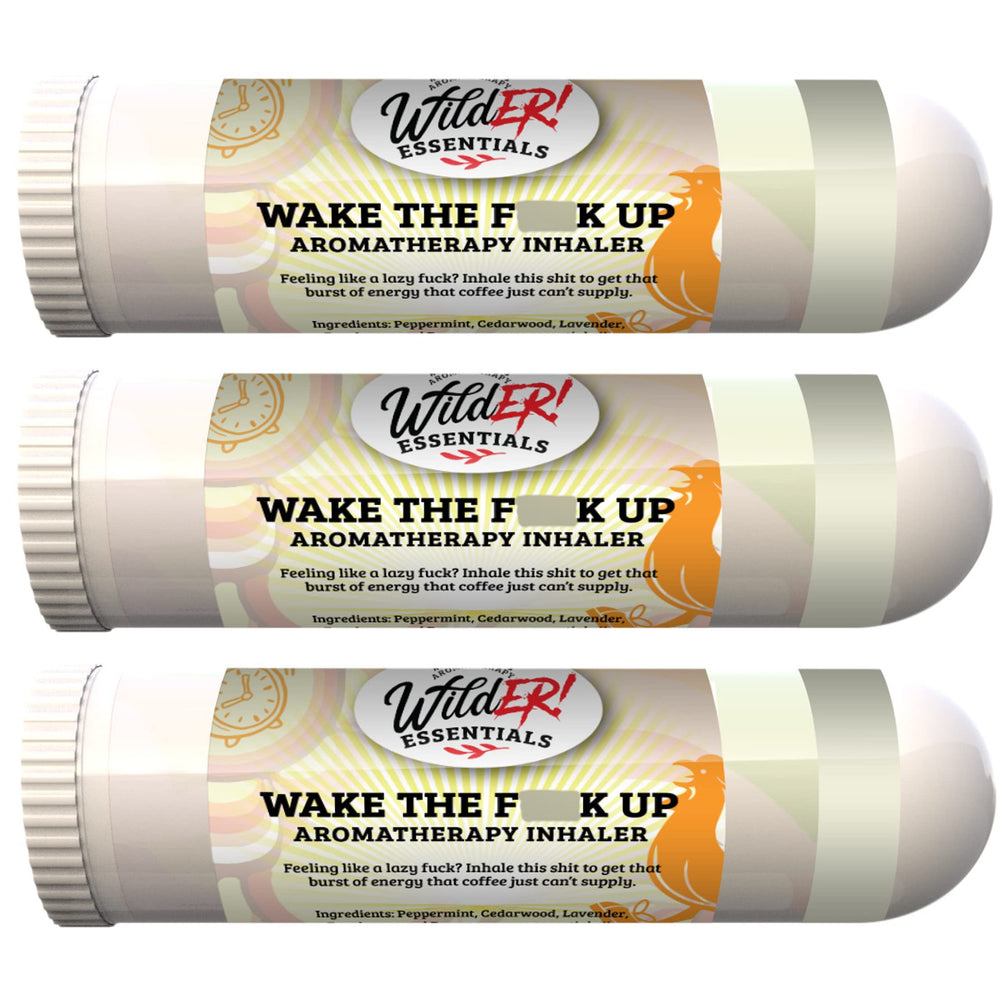 mEssentials Wilder Wake The F Up inhaler pack supports on-the-go alertness with a refreshing aroma.