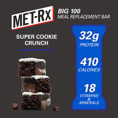 Cross-section view of MET-Rx Big 100 Colossal bar showing protein blend.