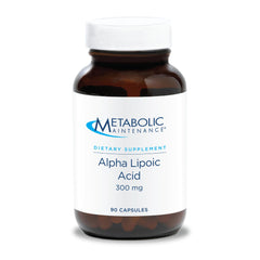 Metabolic Maintenance Alpha Lipoic Acid 300mg bottle for nerve health support.