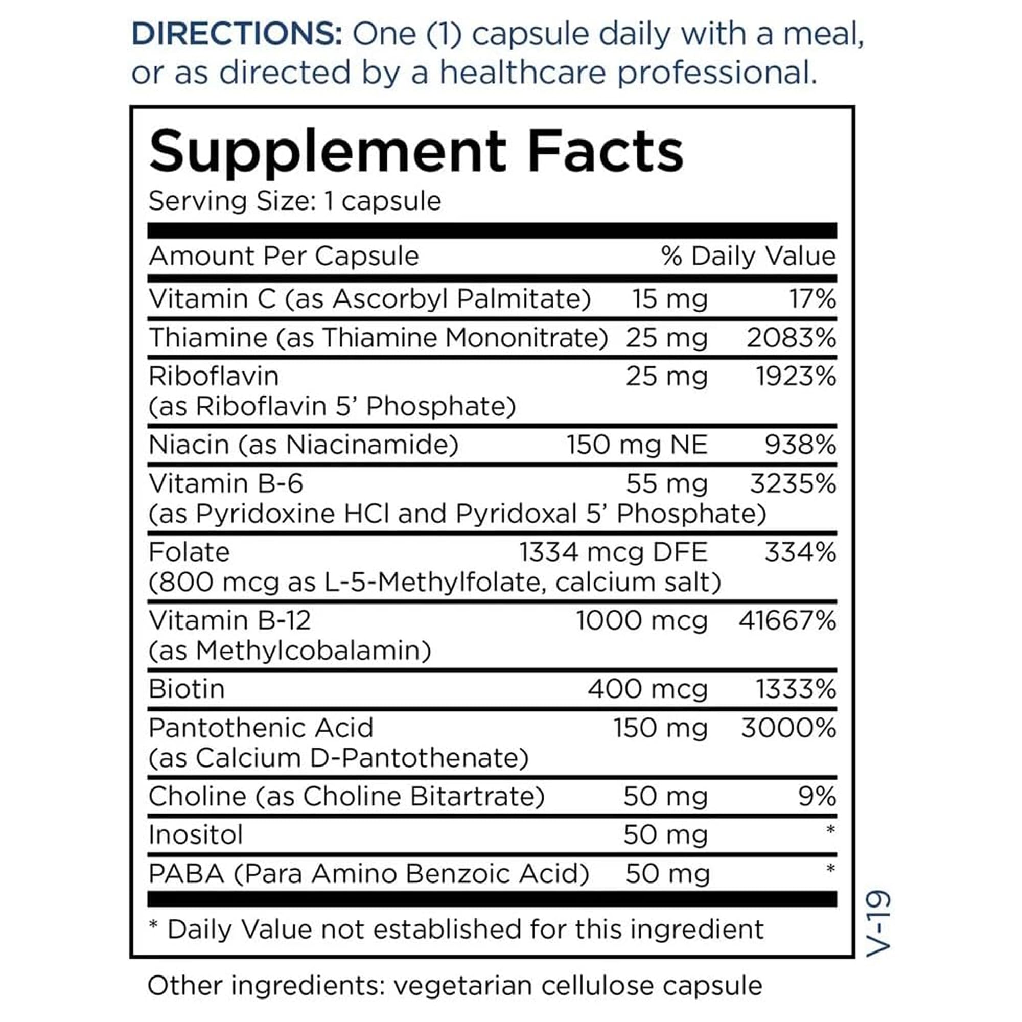 Metabolic Maintenance B-Complex BPA-free bottle in eco-safe packaging