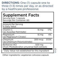 Metabolic Maintenance Berberine + Chromium bottle on counter for an easy routine.