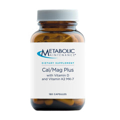 Metabolic Maintenance Cal/Mag Plus bottle on a clean surface, highlighting calcium balance support.