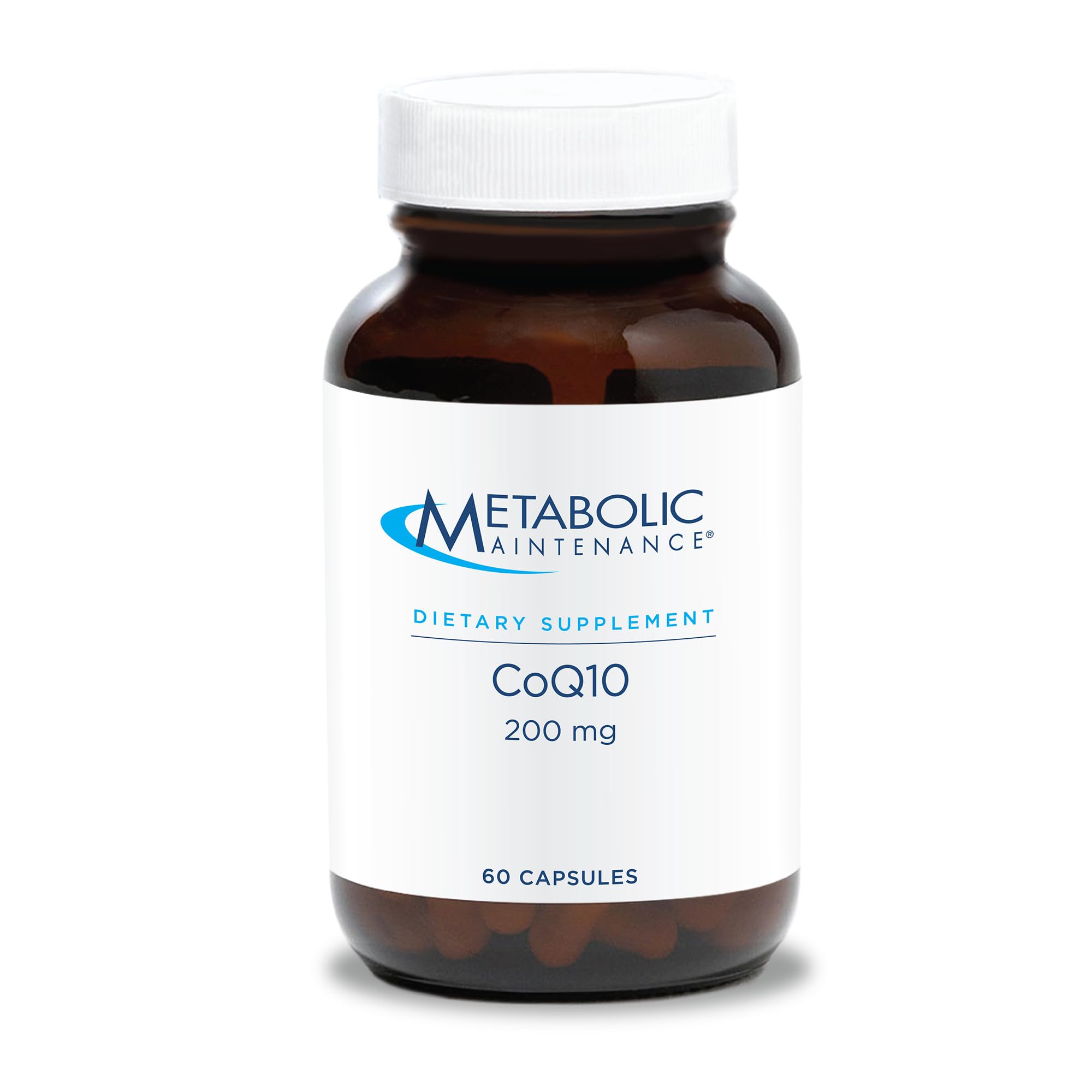 Metabolic Maintenance CoQ10 200mg bottle shown for daily energy support