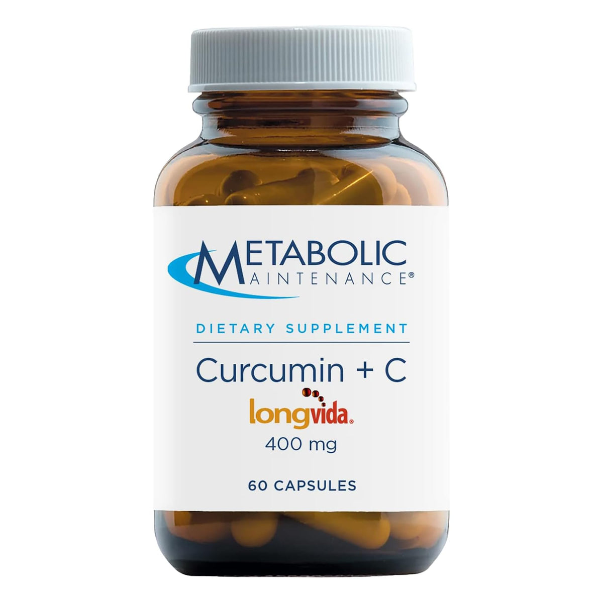 Metabolic Maintenance Curcumin C bottle front for daily brain and joint support.