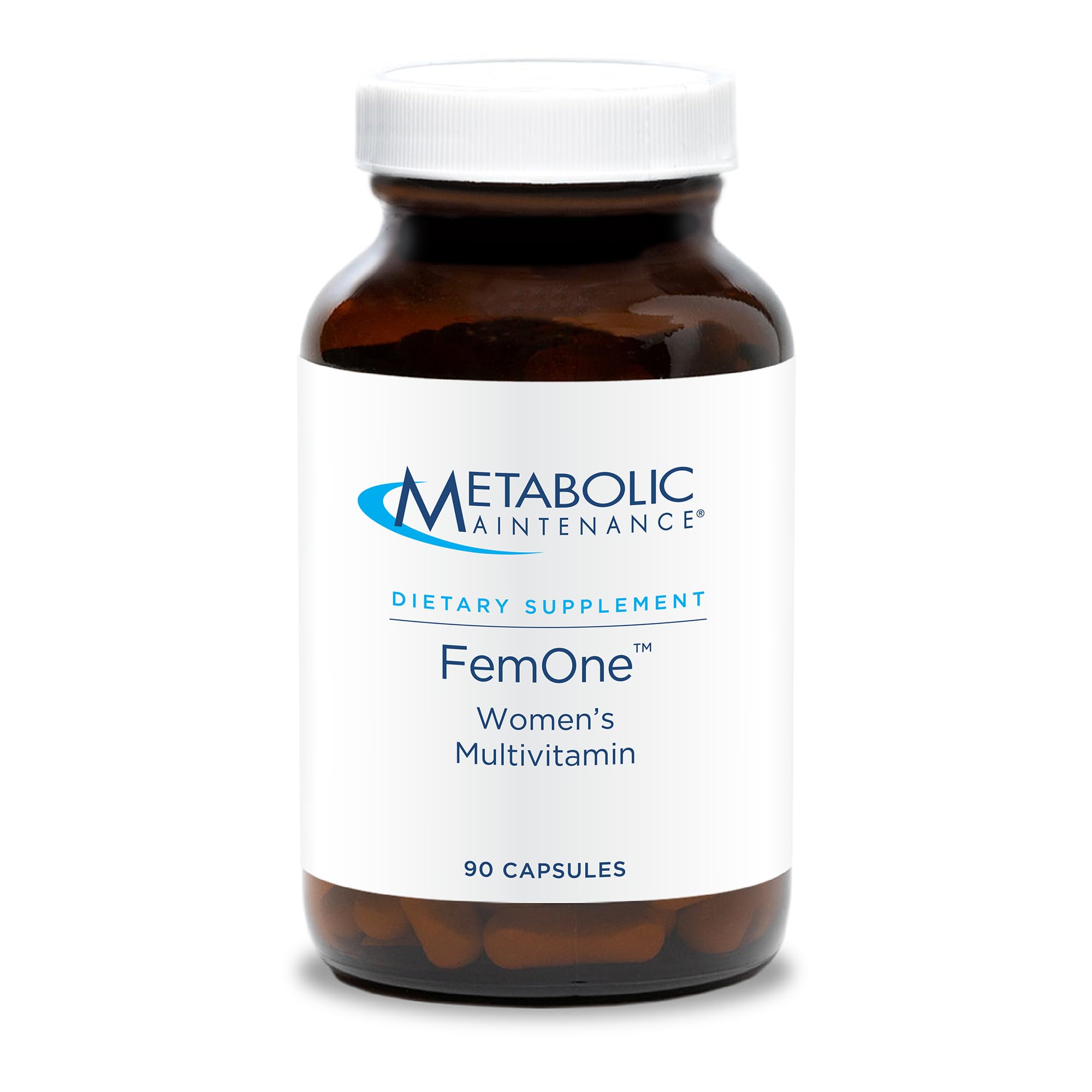 Metabolic Maintenance FemOne bottle front for daily immune and reproductive health.