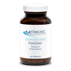 Metabolic Maintenance FemOne bottle front for daily immune and reproductive health.
