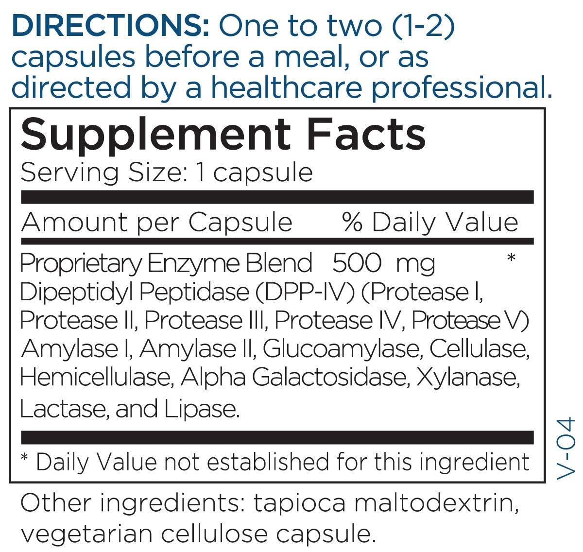 GluDaZyme capsules close-up highlighting vegetarian capsules and purity.