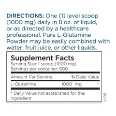 Metabolic Maintenance glutamine powder being stirred into water for easy drink mix.