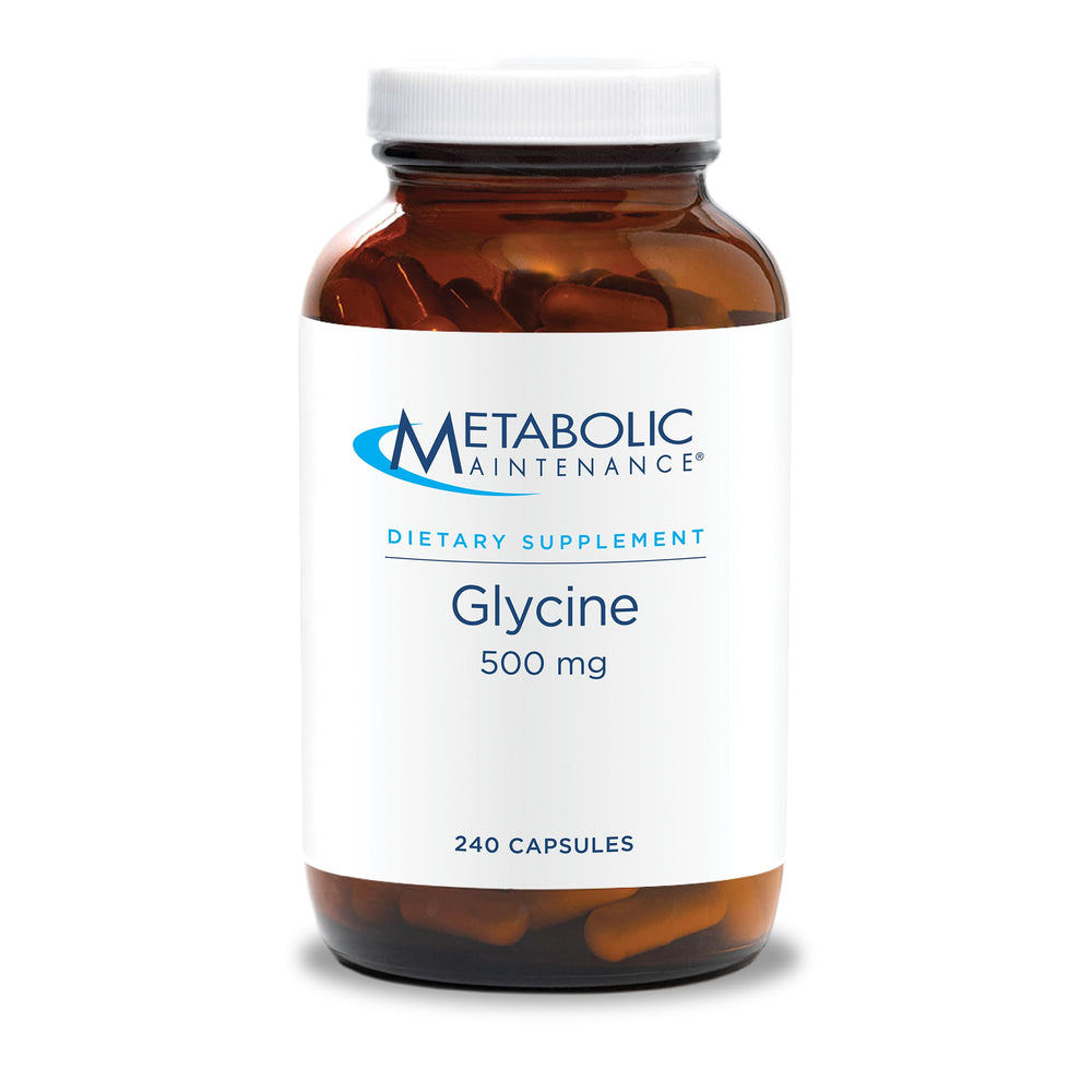 Metabolic Maintenance Glycine bottle pour—easy daily detox support.
