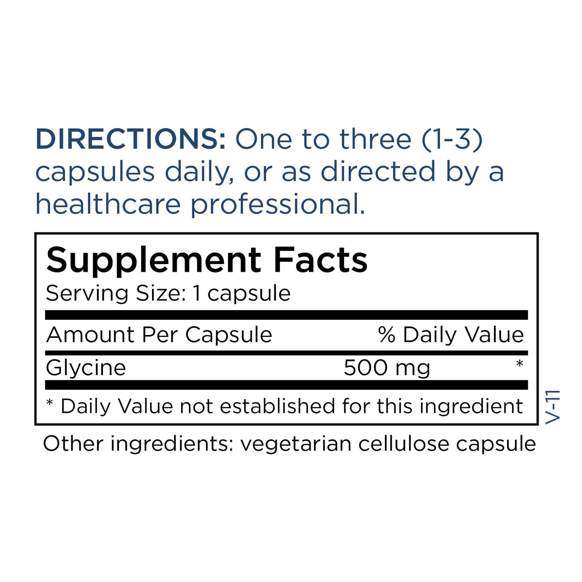 Metabolic Maintenance Glycine daily-use scene—capsules beside water for sleep.
