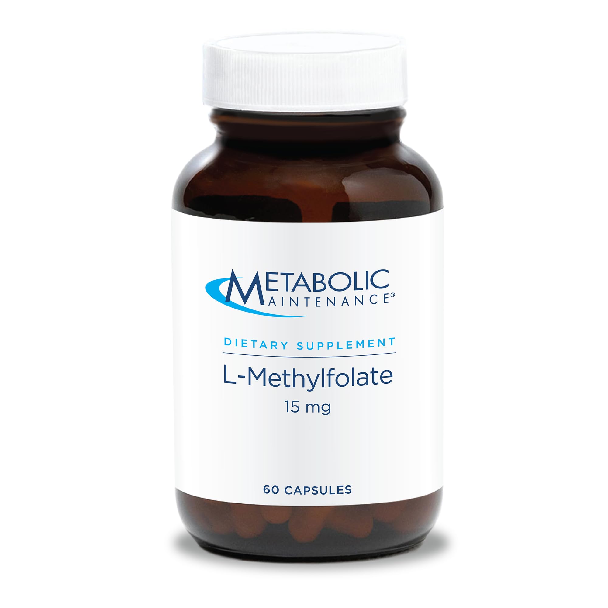 Metabolic Maintenance L-Methylfolate 15mg bottle front view highlighting focus and calm benefits