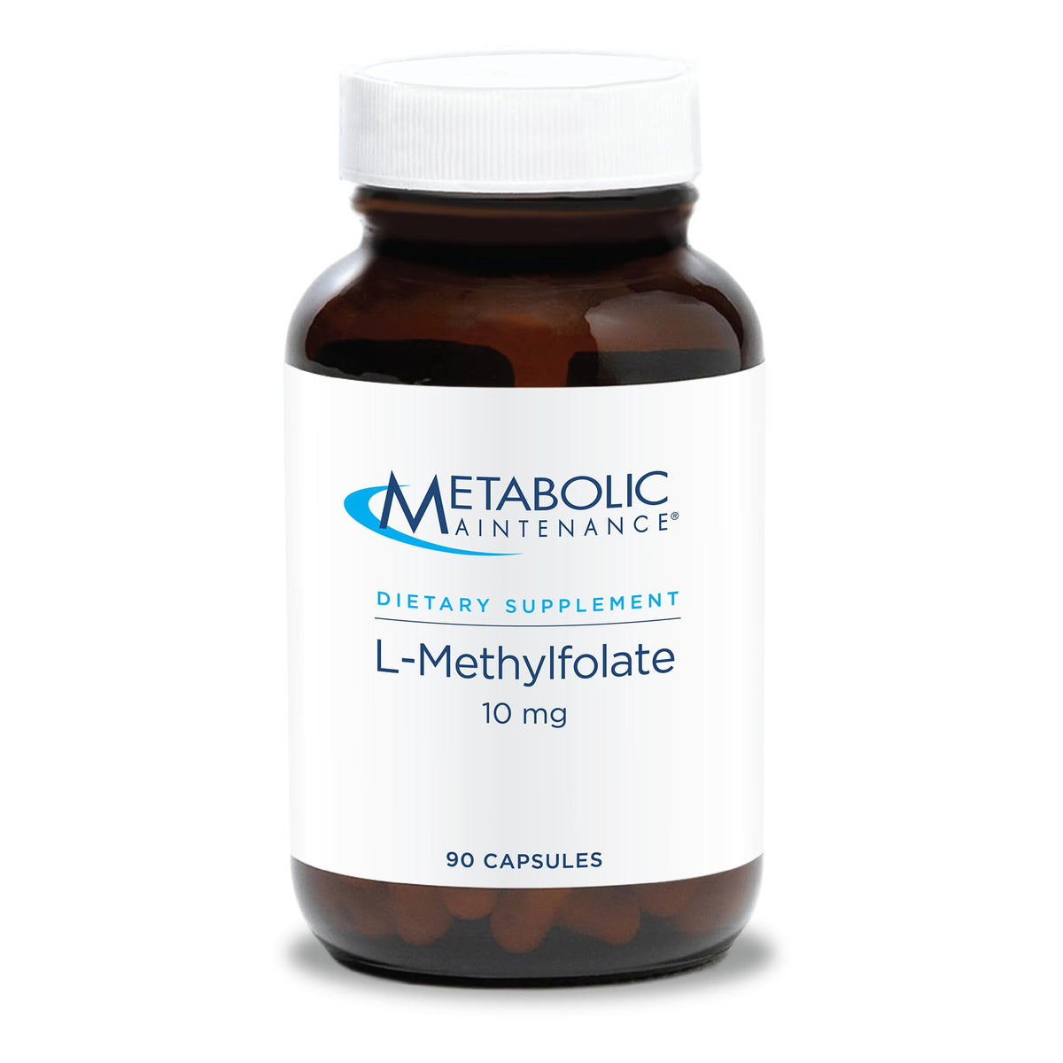 Metabolic Maintenance L-Methylfolate bottle front for daily focus and calm support.