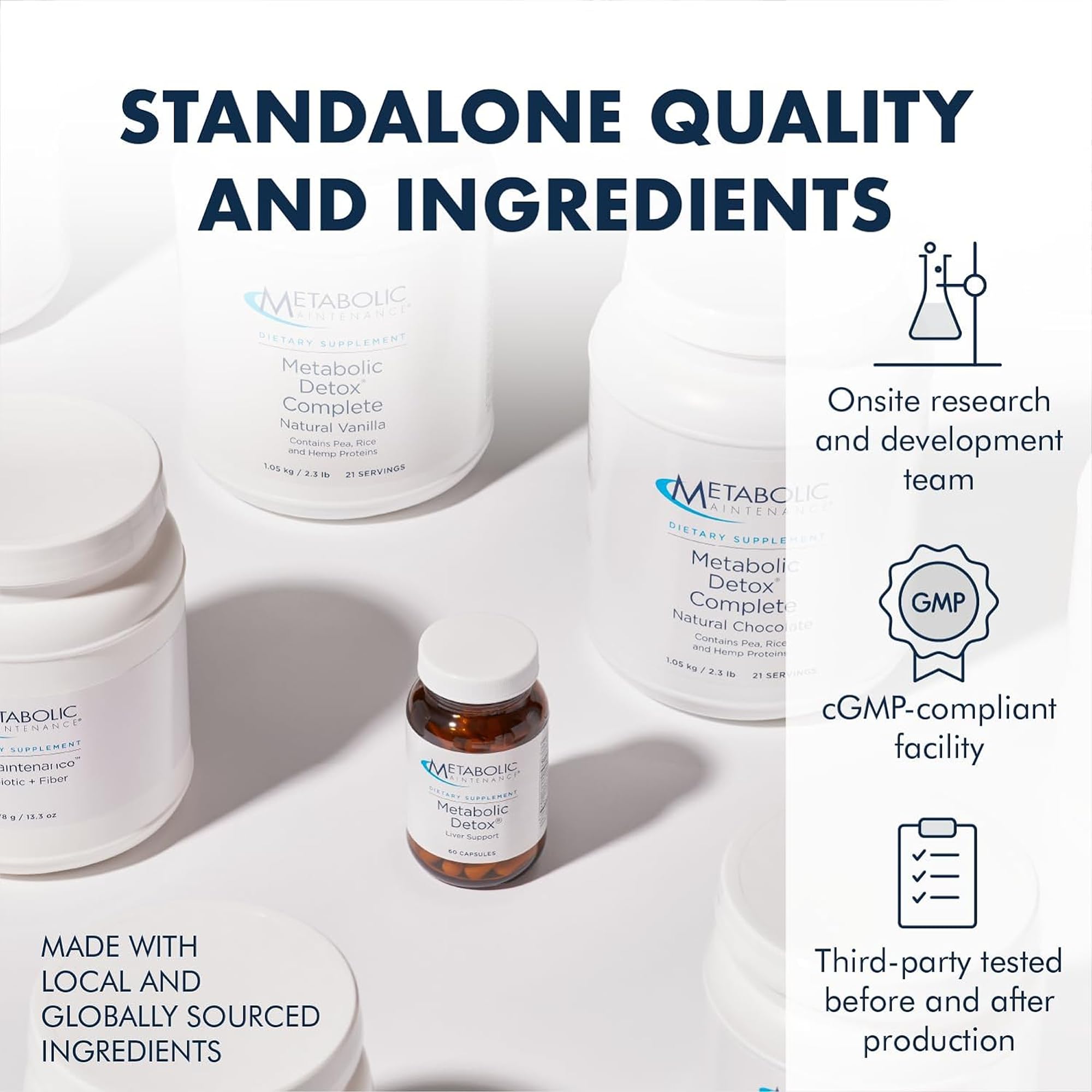 Front label of Metabolic Maintenance L-Glutathione with product details.